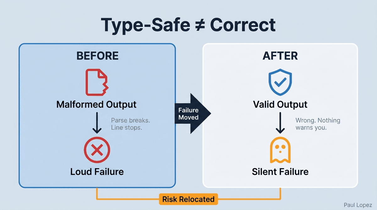 Type-Safe vs. Correct: The Hidden Failure Shift